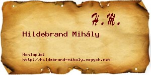 Hildebrand Mihály névjegykártya